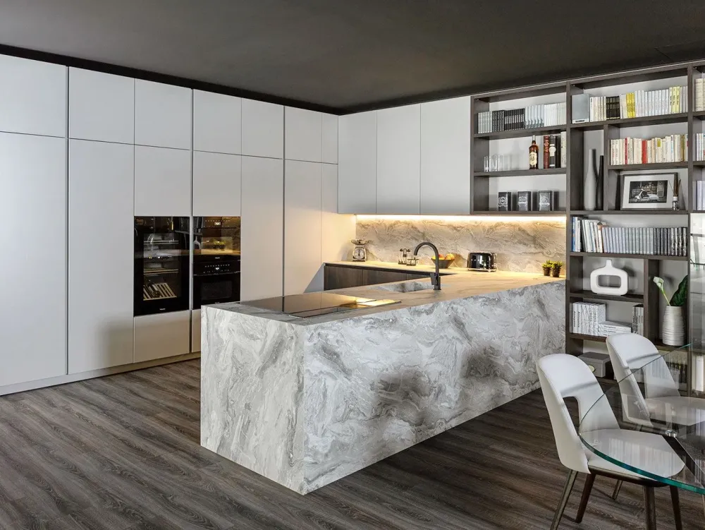 Diotti.com Cucina Klab 01 outlet con penisola con uno sconto imperdibile- Cucine Con Penisola|Cucine Moderne