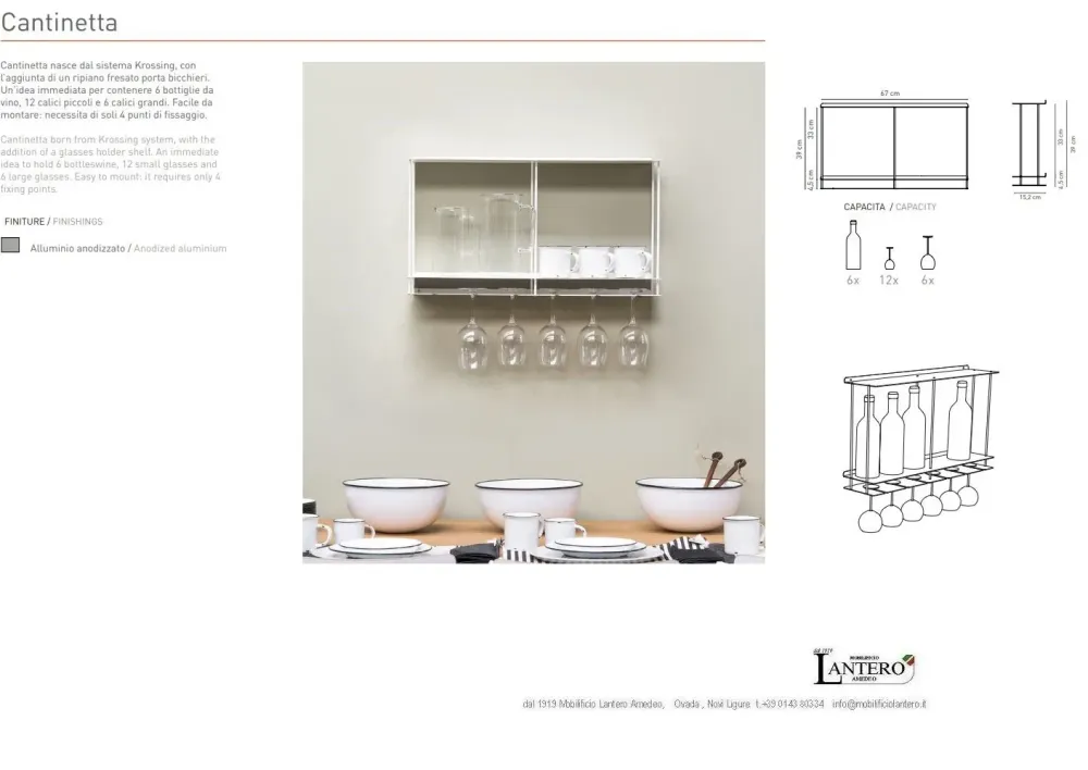 Sale Cucina design lineare grigia in acciaio Cantinetta krossing Cucine Lineari|Cucine Design