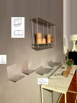 Sale Cucina design lineare grigia in acciaio Cantinetta krossing Cucine Lineari|Cucine Design