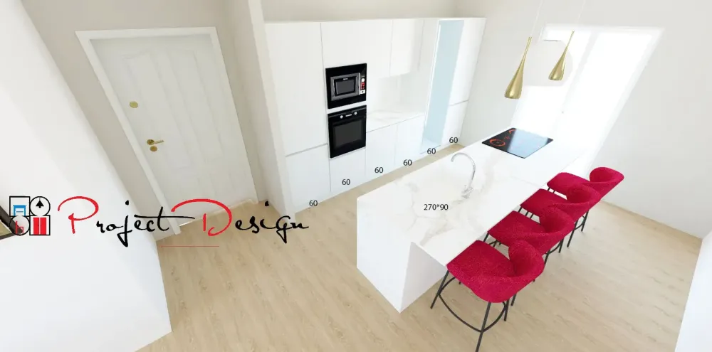 Cucina Line design bianca con isola scontata 47%^Astra New