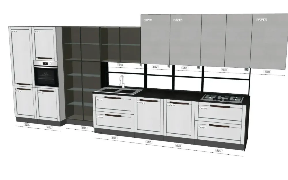 Online CUCINA lineare Dallas SCONTATA 30% Cucine Lineari|Cucine Moderne
