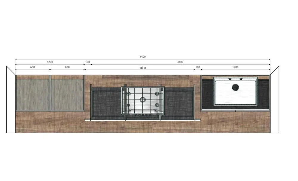 Cucina lineare Canova con un ribasso vantaggioso^Bamax Best