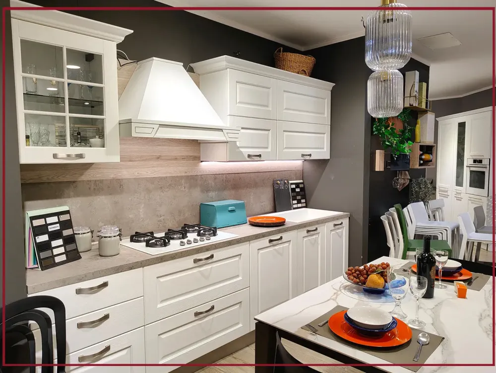 Arredo3 Cucina lineare classica bianca Asolo a soli 6959 Euro- Cucine Lineari