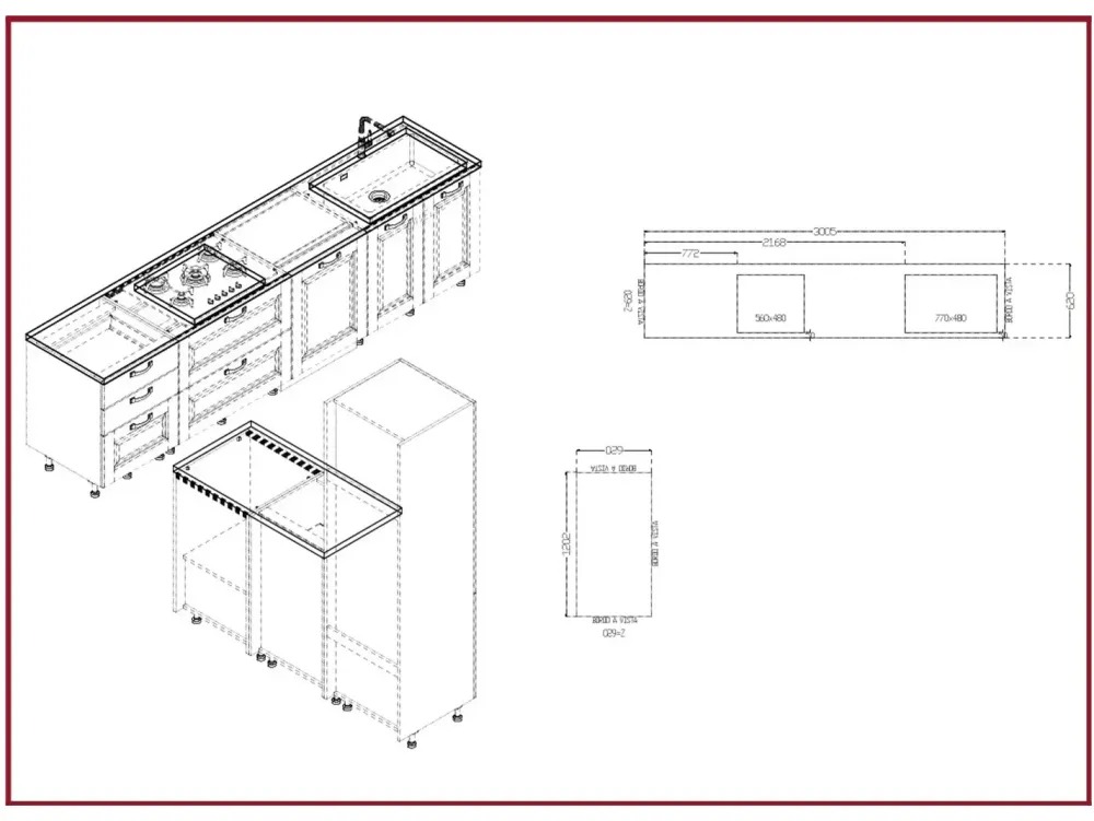 Arredo3 Cucina lineare classica bianca Asolo a soli 6959 Euro- Cucine Lineari