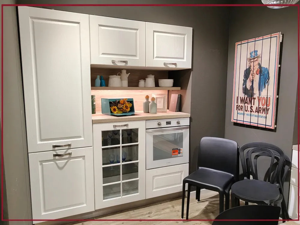 Arredo3 Cucina lineare classica bianca Asolo a soli 6959 Euro- Cucine Lineari