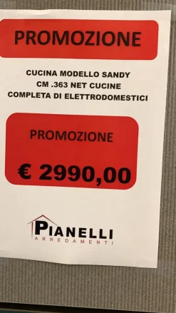 Cucina lineare design grigia Sandy^Net Cucine Discount