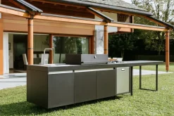 Cucina lineare in acciaio modello Cucina da esterno agher  ad un prezzo riservato^Fogher Online