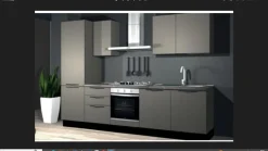 Cucina lineare in hpl grigio Marilin a prezzo ribassato^Aran Best