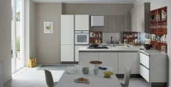 Veneta Cucine Cucina lineare in laccata modello Start time 11 ad un prezzo riservato- Cucine Lineari|Cucine Design