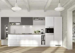 Outlet Cucina lineare in laccata lucido a prezzo ribassato 37% Cucine Lineari|Cucine Design