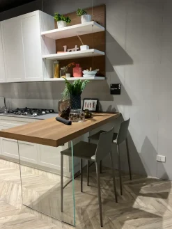 Clearance Cucina lineare in laccata opaco bianca Carattere a prezzo scontato Cucine Lineari|Cucine Moderne