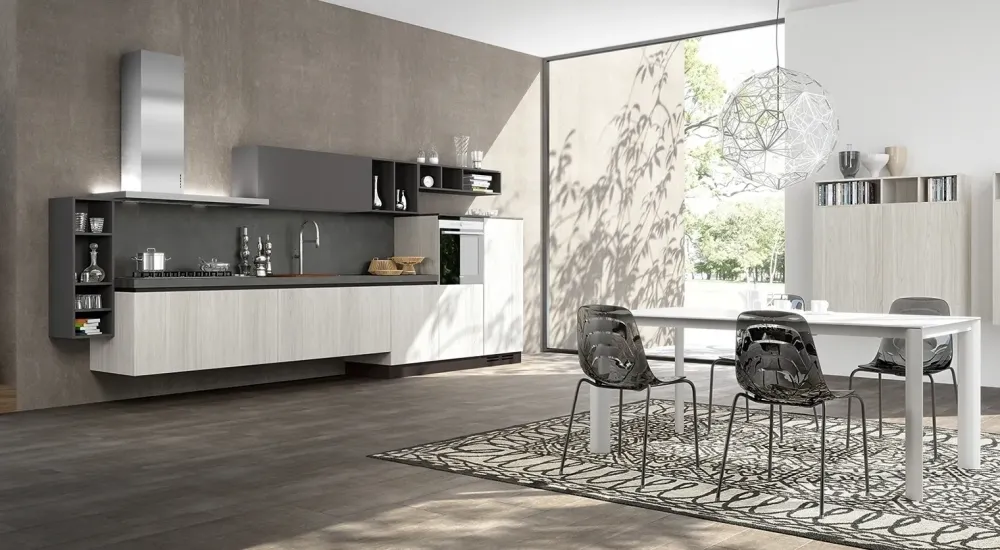 Arredo3 Cucina lineare in laccata opaco a prezzo ribassato 30%- Cucine Lineari|Cucine Moderne