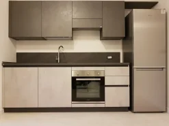 Outlet Cucina lineare in laminato materico grigio Evolution a prezzo scontato Cucine Lineari|Cucine Moderne
