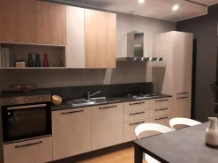 Cucina lineare in laminato materico altri colori Modula over a prezzo scontato^Febal Outlet