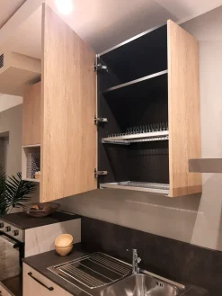 Cucina lineare in laminato materico altri colori Modula over a prezzo scontato^Febal Outlet