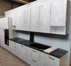Cucina lineare in laminato materico a prezzo ribassato 52%^Ar-Due Outlet