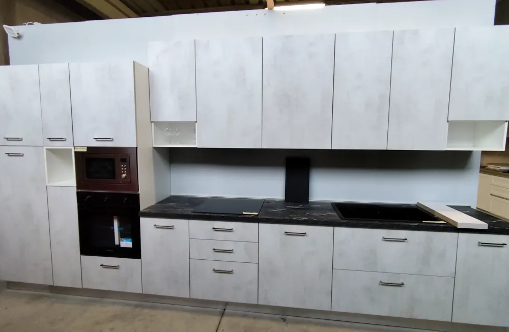 Cucina lineare in laminato materico a prezzo ribassato 52%^Ar-Due Outlet