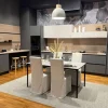 Cucina lineare in laminato materico grigia Young a prezzo scontato Cucine Lineari|Cucine Moderne
