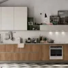 Sale Cucina lineare in laminato materico rovere chiaro Infinity a prezzo ribassato Cucine Lineari|Cucine Moderne