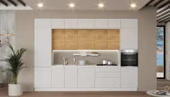 Cucina lineare in laminato opaco bianca Cucina kattyy 360 cm promo bilancia a prezzo scontato^Artigianale Discount