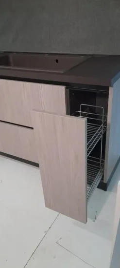 Giannei Cucina lineare in laminato materico a prezzo ribassato 50%- Cucine Lineari|Cucine Moderne