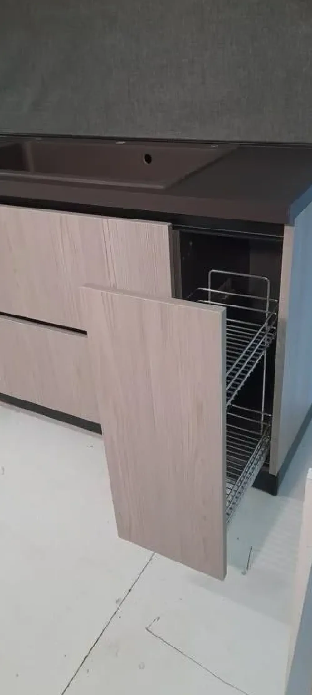 Giannei Cucina lineare in laminato materico a prezzo ribassato 50%- Cucine Lineari|Cucine Moderne