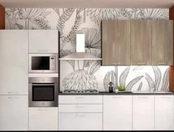 Cucina lineare in laminato materico a prezzo ribassato 48%^Artigianale