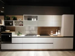 Cucina lineare in laminato materico altri colori Immagina head a prezzo ribassato^Lube Cucine Discount