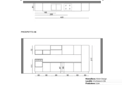 Cucina lineare in laminato materico altri colori Immagina head a prezzo ribassato^Lube Cucine Discount