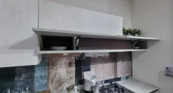 Cucina lineare in laminato materico altri colori Infinity maniglia grip a prezzo ribassato^Stosa New