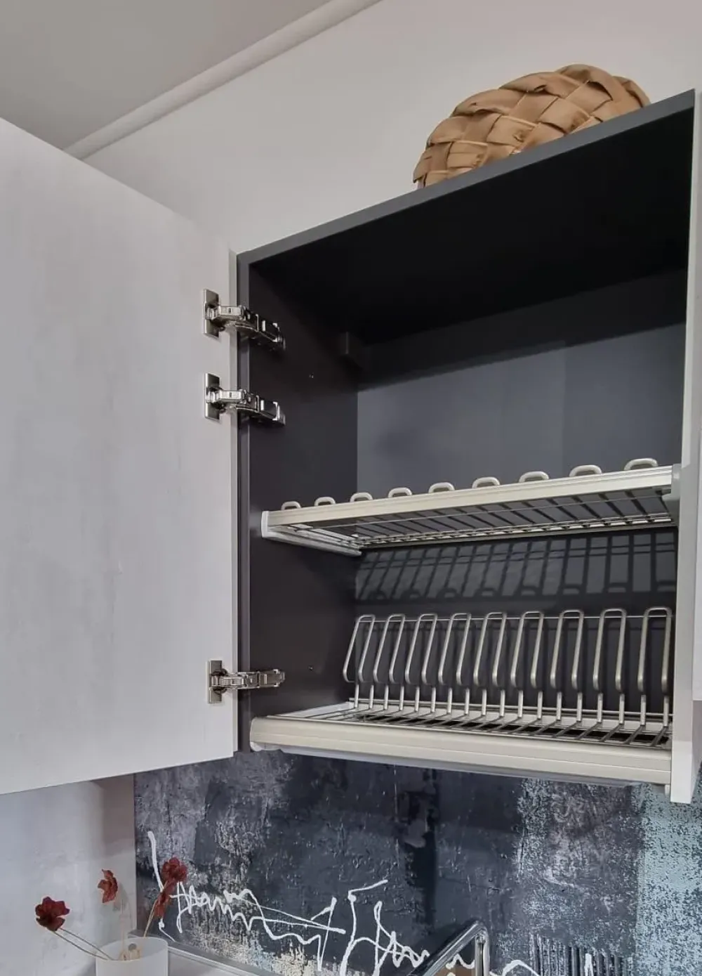 Cucina lineare in laminato materico altri colori Infinity maniglia grip a prezzo ribassato^Stosa New