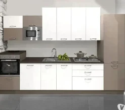 Cucina lineare in laminato materico a prezzo scontato 41%^Artigianale Clearance