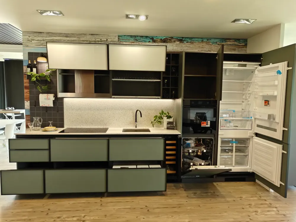 Scavolini Cucina lineare in laminato opaco altri colori Jeometrica a prezzo scontato- Cucine Lineari|Cucine Design