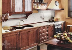 Cucina lineare in legno a prezzo scontato 40%^Artigianale