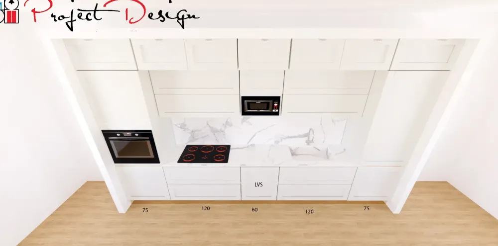 Cucina lineare in legno bianca Ego a prezzo scontato^Astra Online