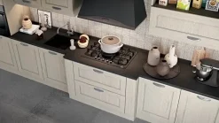 Arredo3 Cucina lineare in legno bianca Asolo a prezzo ribassato- Cucine Lineari