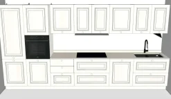 Hot Cucina lineare in legno modello Pavese 01 ad un prezzo riservato Cucine Lineari