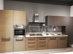 Ar-Tre Cucina lineare in legno tortora Cucina a prezzo scontato- Cucine Lineari|Cucine Moderne