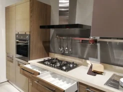 Ar-Tre Cucina lineare in legno tortora Cucina a prezzo scontato- Cucine Lineari|Cucine Moderne