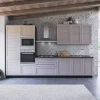 Online Cucina lineare in legno tortora Elsa a prezzo scontato Cucine Lineari|Cucine Moderne