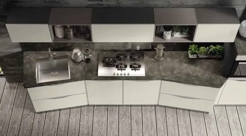 Hot Cucina lineare in nobilitato grigio Paragon a prezzo ribassato Cucine Lineari|Cucine Moderne