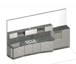 Hot Cucina lineare in nobilitato grigio Paragon a prezzo ribassato Cucine Lineari|Cucine Moderne