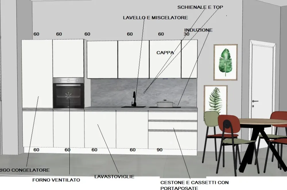 Cucina lineare in nobilitato altri colori 2026promosmart360 a prezzo scontato^Gicinque Hot