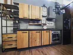 Cucina lineare industriale rovere chiaro Cucina industrial wave legno offerta  a soli 3590€^Collezione esclusiva Clearance