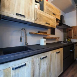 Cucina lineare industriale rovere chiaro Cuicna industrial jupiter moderna   a soli 4990€^Collezione esclusiva New