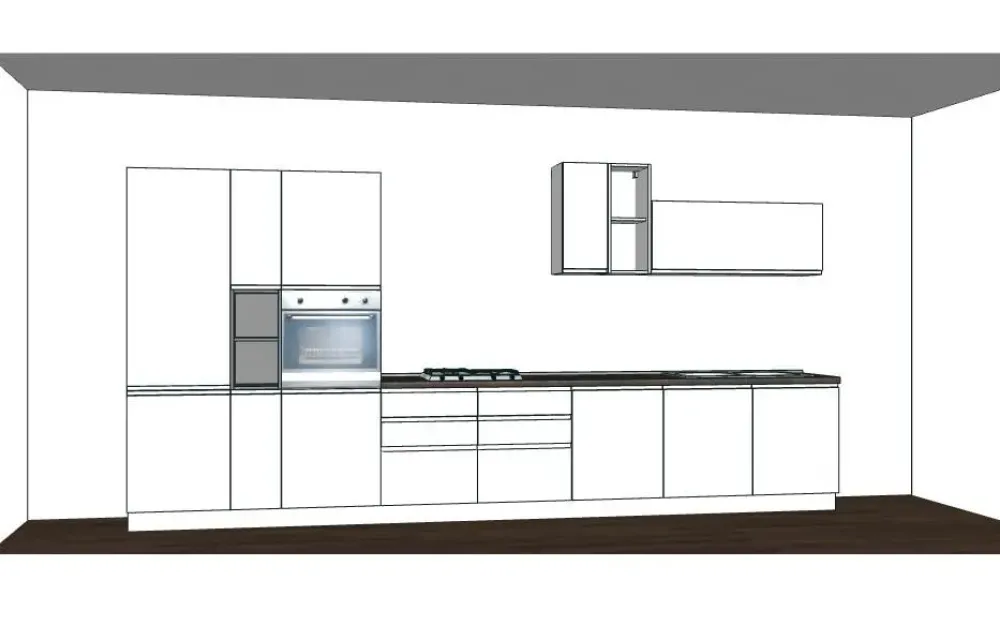 Cucine Store Cucina lineare moderna Betti a prezzo scontato- Cucine Lineari|Cucine Moderne