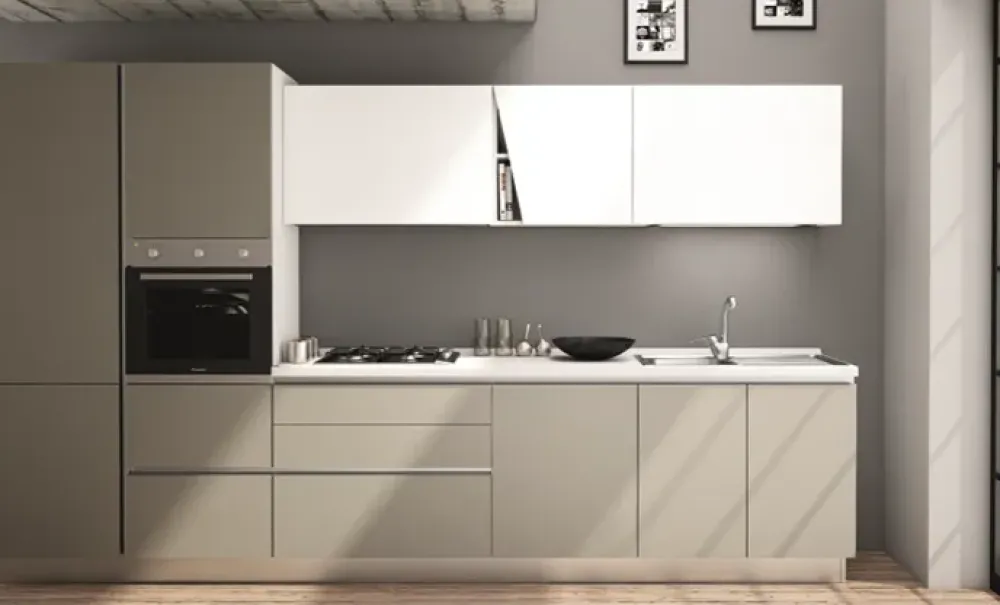 Kuadra Cucine Cucina lineare moderna bianca Maya 4 a soli 5447 Euro- Cucine Lineari|Cucine Moderne
