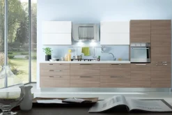 Best Cucina lineare moderna Cucina mod.irma bicolore in promo-sconto del 35% a prezzo scontato Cucine Lineari|Cucine Moderne
