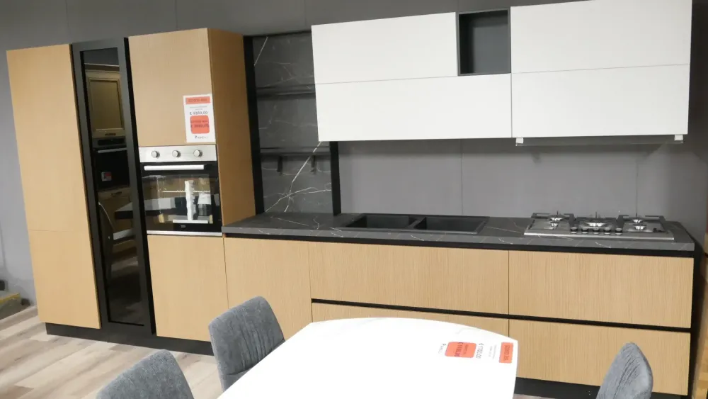 Cucina lineare moderna grigia Pop^Mobilturi Best