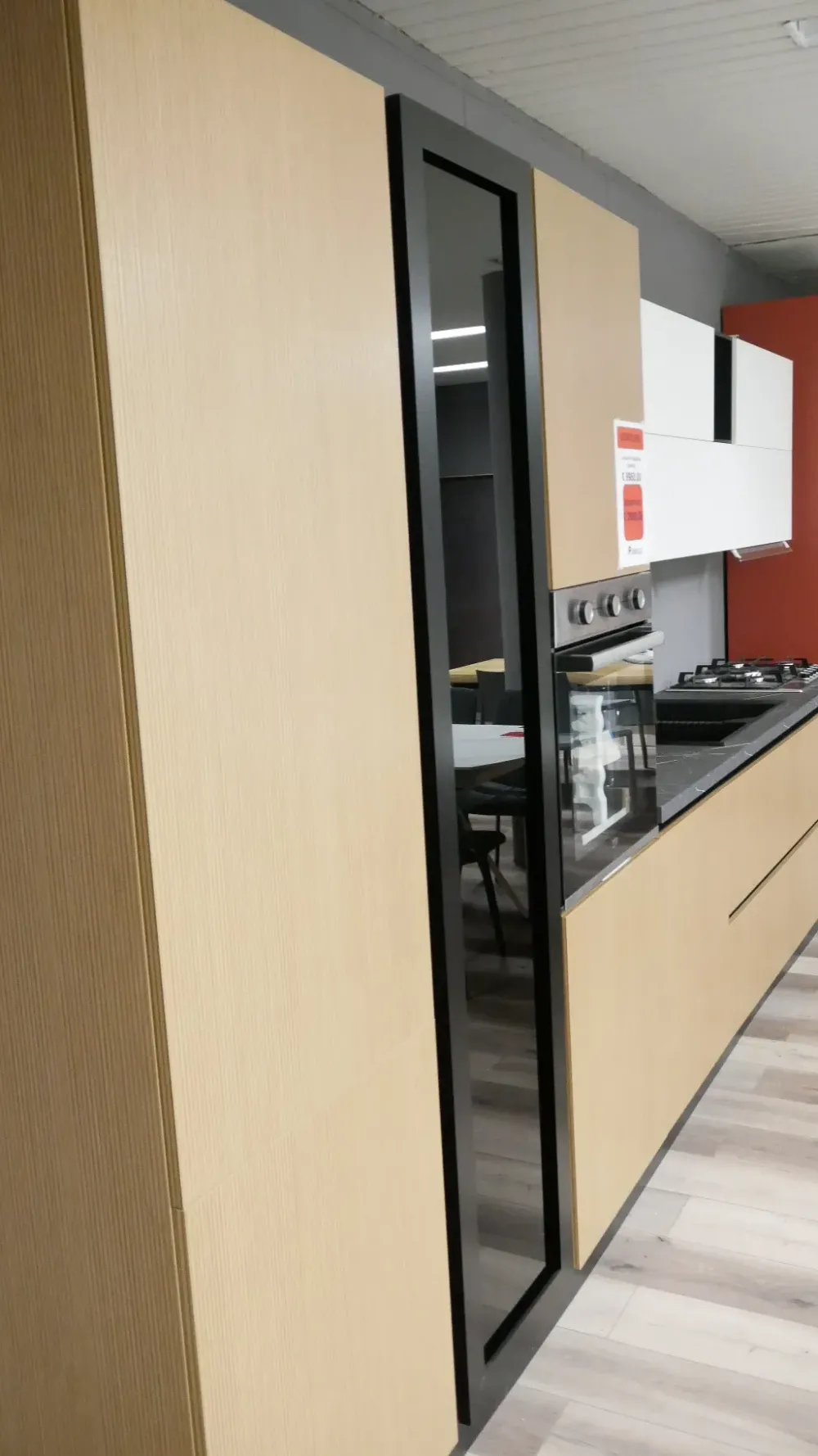 Cucina lineare moderna grigia Pop^Mobilturi Best